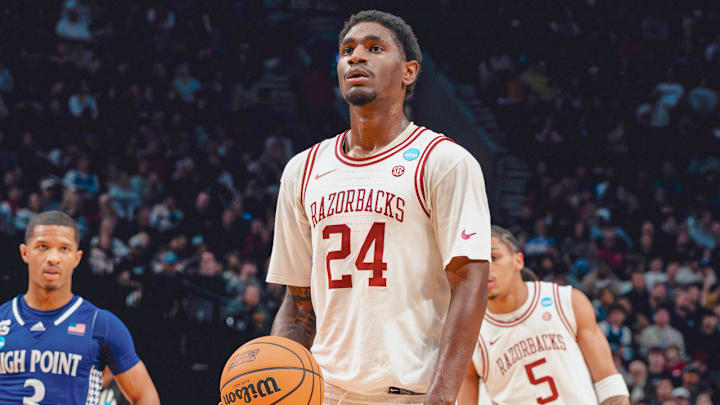 Arkansas Razorbacks Billy Richmond against High Point in the NCAA Tournament.