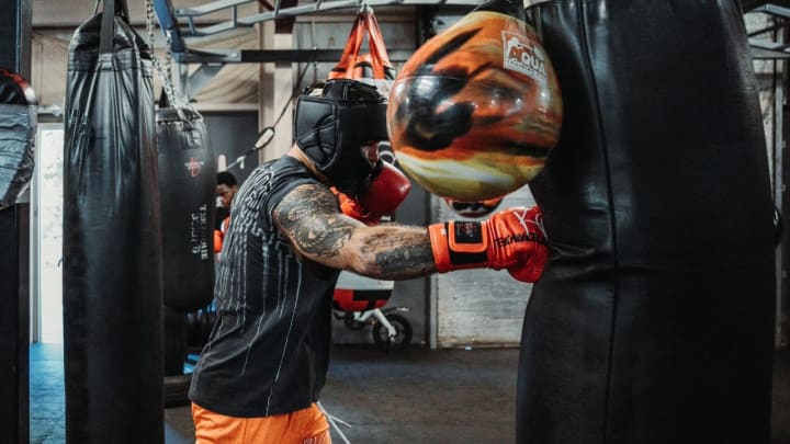 Mike Perry training ahead of the upcoming fight against Jake Paul