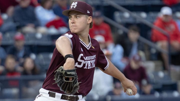 Mississippi State pitcher Charlie Foster gave up just one run in his Friday night start against No. 18 Ole Miss at Swayze Field in Oxford. Mississippi State pitcher Charlie Foster gave up just one run in his Friday night start against No. 18 Ole Miss at Swayze Field in Oxford.