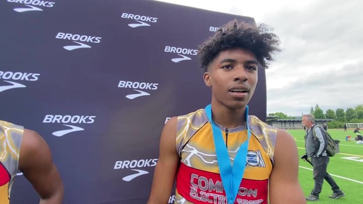 Compton Electric Speed TC Jaelen Hunter finished first in the 2023 boys junior 400-meter race at the Brooks PR Invitational. Hunter won with a time of 48.66 seconds at Renton Memorial Stadium in Renton.  
