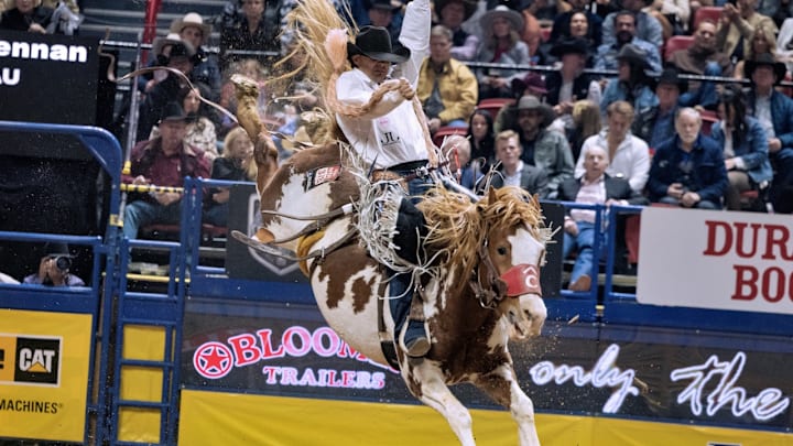 Damian Brennan at the 2024 National Finals Rodeo Damian Brennan at the 2024 National Finals Rodeo