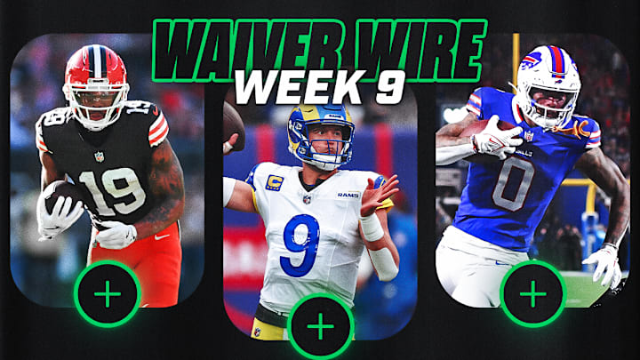 Cedric Tillman (left), Matt Stafford (center) and Keon Coleman (right) are among the top fantasy football waiver wire adds this week. Cedric Tillman (left), Matt Stafford (center) and Keon Coleman (right) are among the top fantasy football waiver wire adds this week.