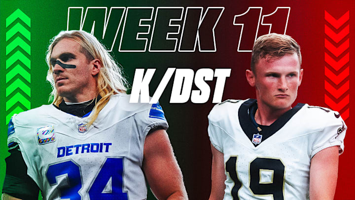 Alex Anzalone (left) and the Lions defense are a start while Blake Grupe is a sit this week. 