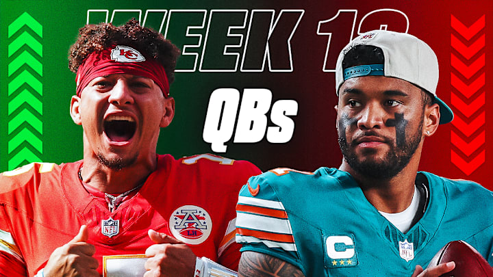 Patrick Mahomes (left) is a start this week while Tua Tagovailoa (right) is a sit. 