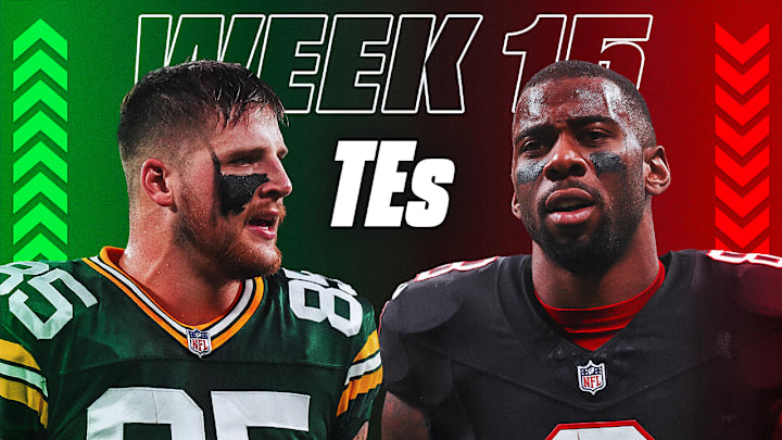 Tucker Kraft (left) is a start this week while Kyle Pitts (right) is a sit. 