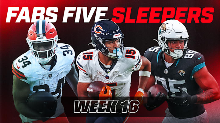 Jerome Ford (left), Rome Odunze (center) and Brenton Strange (right) are sleepers starts in fantasy Week 16. 