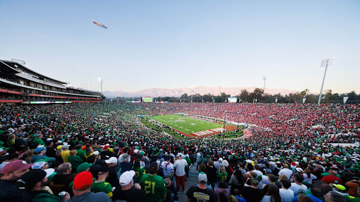 Sunset at Rose Bowl Stadium in Pasadena Calif. on January 1, 2025. 