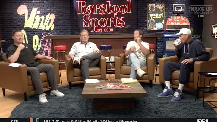 The inaugural 'Wake Up Barstool' cast.