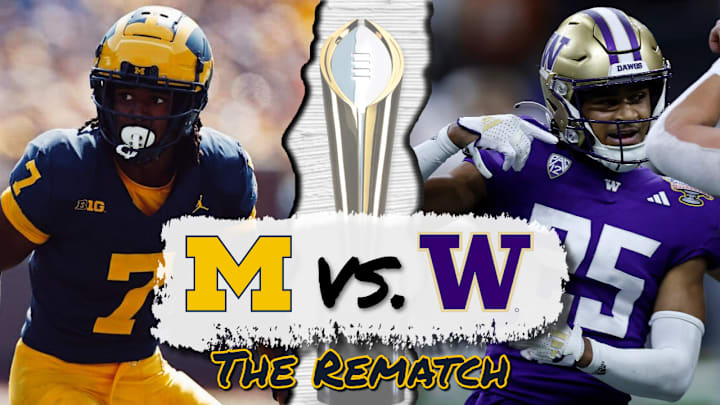 Michigan and Washington meet for the first time as Big Ten Conference foes, in a rematch of last year's National Championship Game Michigan and Washington meet for the first time as Big Ten Conference foes, in a rematch of last year's National Championship Game