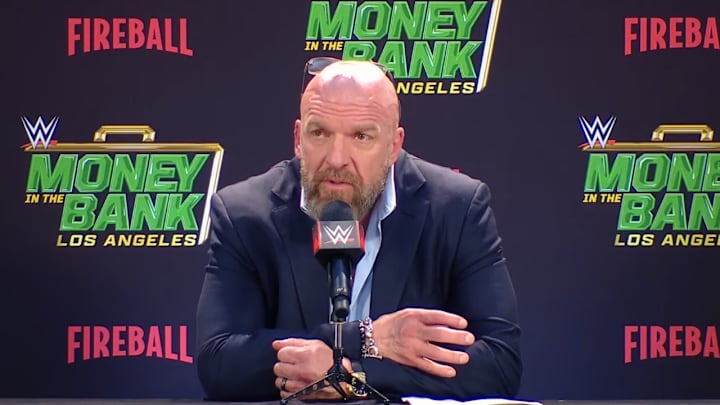 Triple H at Money in the Bank Press Conference Triple H at Money in the Bank Press Conference