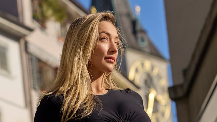 Penny Lane was photographed by Derek Kettela in Zurich, Switzerland. Swimsuit by Christopher Esber. Penny Lane was photographed by Derek Kettela in Zurich, Switzerland. Swimsuit by Christopher Esber.