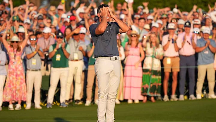 McIlroy was overcome after the clinching putt.