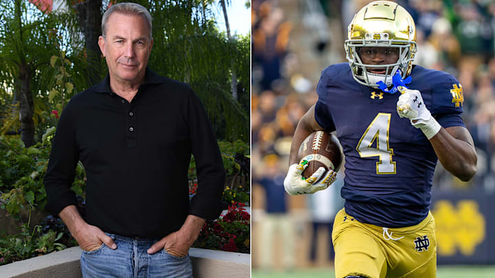 Kevin Costner starred in the movie "Draft Day" as Browns GM Sonny Weaver Jr., and in Conor Orr's mock draft, he selects Notre Dame running back Jeremiyah Love.