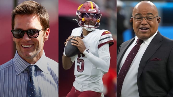 Tom Brady and Mike Tirico had notable broadcasts, while Fox missed out on not having Jayden Daniels airing in more places on Sunday.