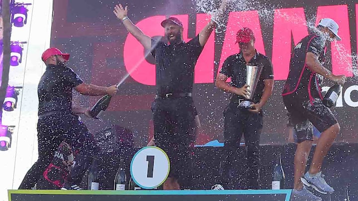 Jon Rahm partied with his LIV Golf team at the end of last season.