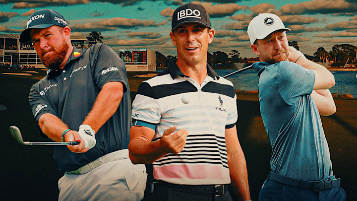Shane Lowry (left), Billy Horschel (center) and Daniel Berger (right) are among our outright picks this week. 