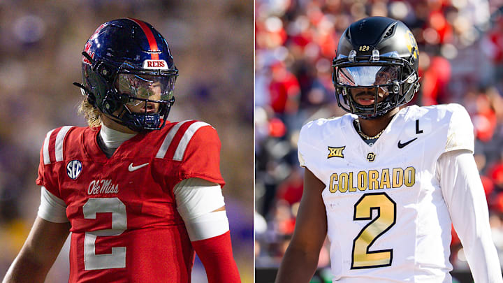 Ole Miss quarterback Jaxson Dart and Colorado quarterback Shedeur Sanders could both get picked in the first round Thursday night.