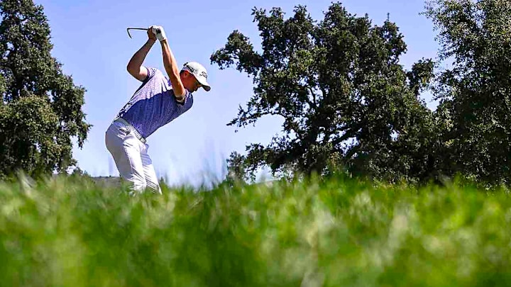 Justin Thomas, shown here at Silverado in 2023, is one of 10 U.S. Ryder Cup players set to tee off this week.