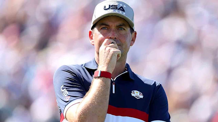 Keegan Bradley's U.S team enters Day 2 trailing by three points. Keegan Bradley's U.S team enters Day 2 trailing by three points.