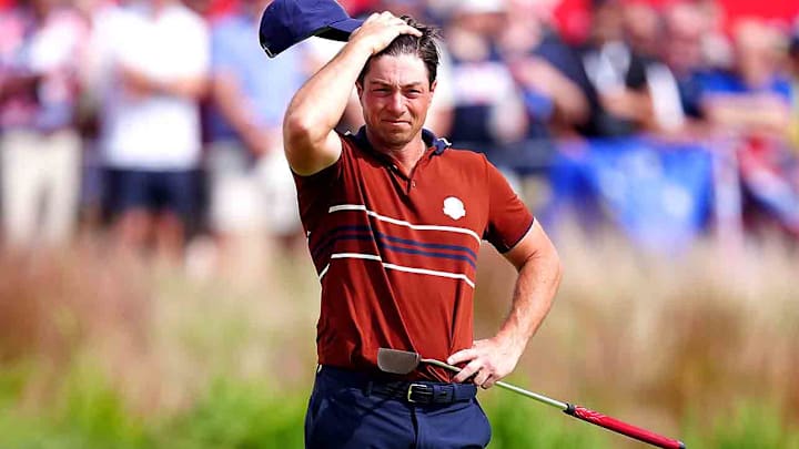 Viktor Hovland withdrew from his Ryder Cup Sunday singles match.