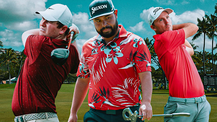 Robert McIntyre (left), J.J. Spaun (center) and Russell Henley (right) are among the betting favorites at the Sony Open. 