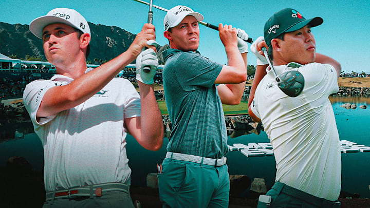 JT Poston (left), Matt Fitzpatrick (center) and Si Woo Kim (right) are among our betting picks for the AmEx. 