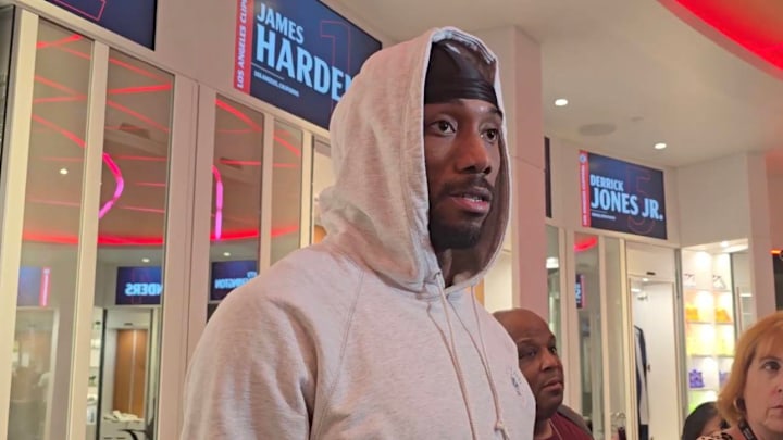 Clippers star Kawhi Leonard reacted to recent reports about a potential James Harden trade. Clippers star Kawhi Leonard reacted to recent reports about a potential James Harden trade.