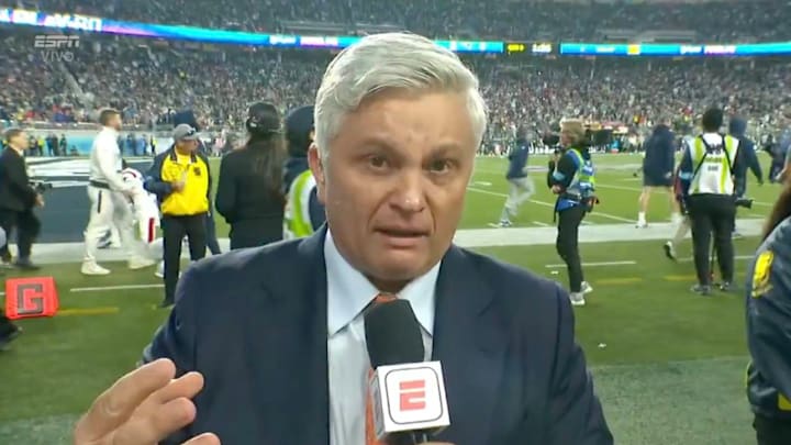 ESPN reporter John Sutcliffe was visibly emotional after Bad Bunny performed at the Super Bowl halftime show.