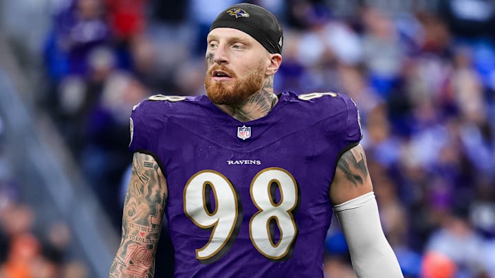 Maxx Crosby brings 69.5 sacks in seven seasons with him to the Ravens.