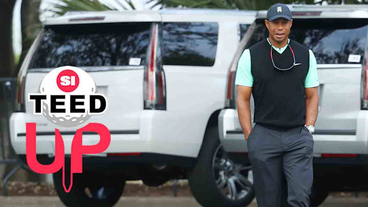 Tiger Woods, pictured arriving at a 2019 tournament, has preferred to drive despite having the means to not have to.