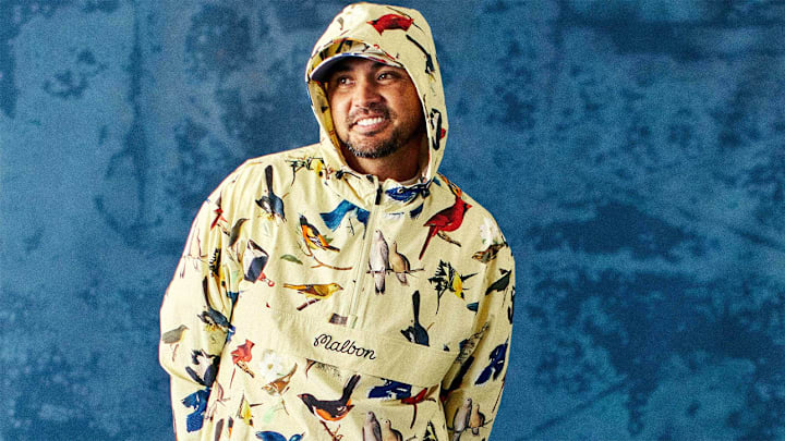Jason Day in Malbon's Birds of Georgia jacket.