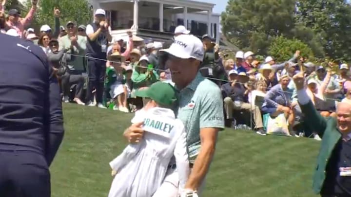 Keegan Bradley carded a hole-in-one at the Masters Par 3 Contest for the second year in a row.
