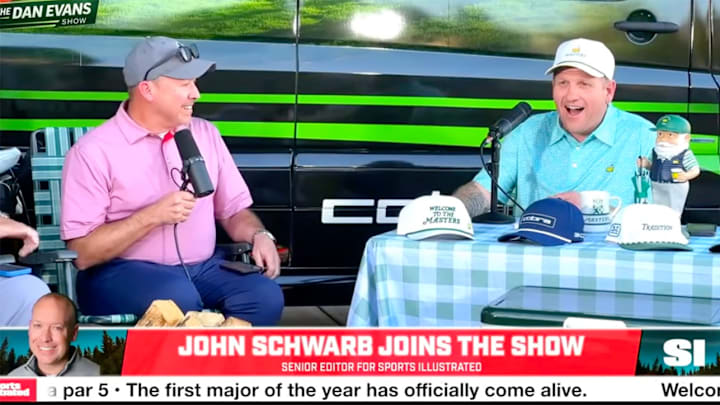 Dan Evans gets the surprise of his life live on air at Augusta.