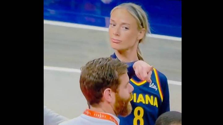 Fever guard Sophie Cunningham went viral for pointing at an opposing player during a heated spat.