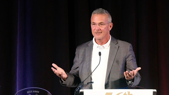Urban Meyer was the keynote speaker of the 2025 All Sports Association Awards Banquet. Meyer coached 17 seasons as a head coach, and is most well-known for his tenures at both the University of Florida and Ohio State University, where he earned 3 national championship titles (UF: 2008, 2009, OSU: 2014). Urban Meyer was the keynote speaker of the 2025 All Sports Association Awards Banquet. Meyer coached 17 seasons as a head coach, and is most well-known for his tenures at both the University of Florida and Ohio State University, where he earned 3 national championship titles (UF: 2008, 2009, OSU: 2014).