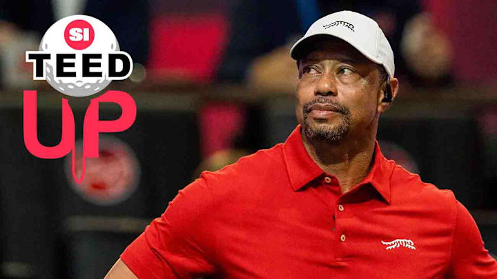 Tiger Woods, pictured at a TGL match, did not play anywhere else in 2025.