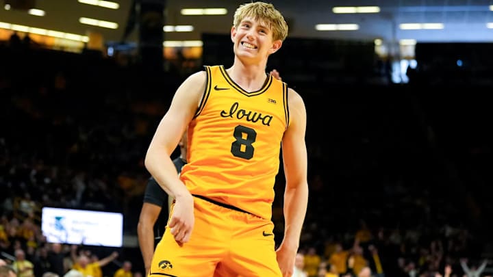 Iowa forward Cooper Koch (8) Iowa forward Cooper Koch (8)