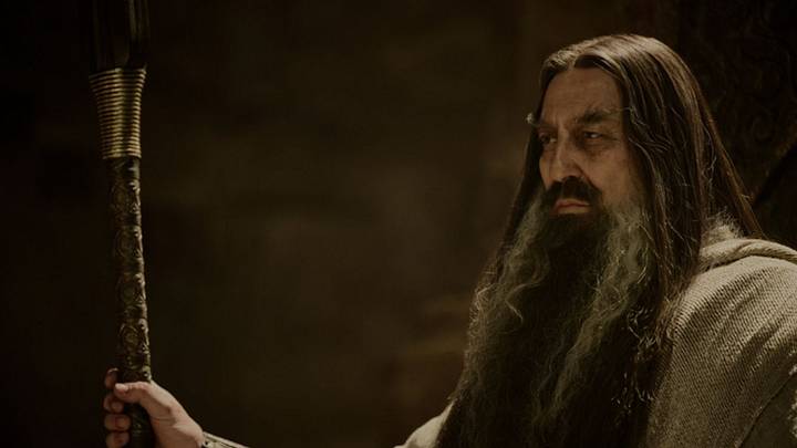 Ciarán Hinds as the "Dark Wizard" in The Lord of the Rings: The Rings of Power.