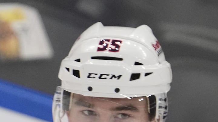 Dec 14, 2023; Toronto, Ontario, CAN; \A headshot of Columbus Blue Jackets defenseman David Jiricek