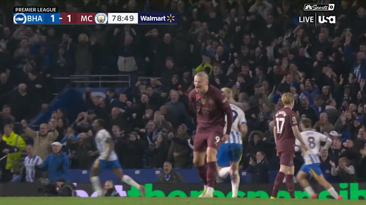 Erling Haaland let his emotions show in Manchester City's defeat.