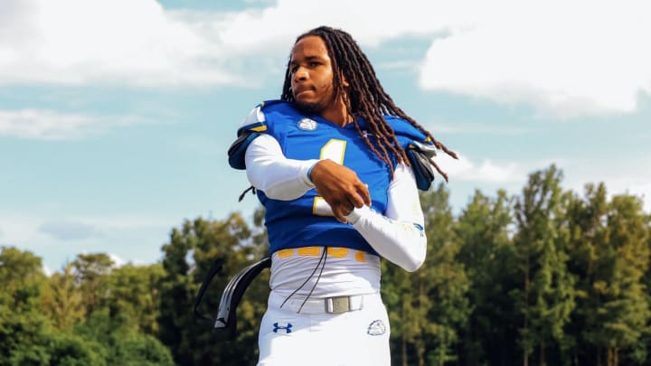 The First Academy quarterback Salomon Georges threw a pair of touchdown passes in a 77-19 Kickoff Classic rout of Leto High School.