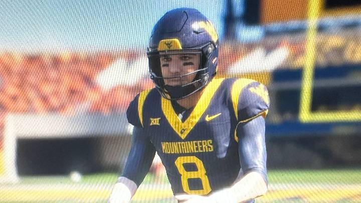 Finally! First Look at WVU's Glossy Helmets in the College Football 26  Video Game