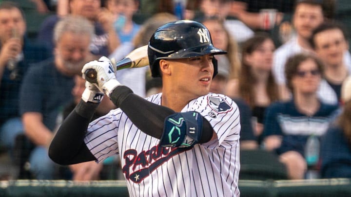 Yankees shortstop Anthony Volpe continued his rehab assignment with the Somerset Patriots at TD Bank Ballpark in Bridgewater on April 17, 2026.