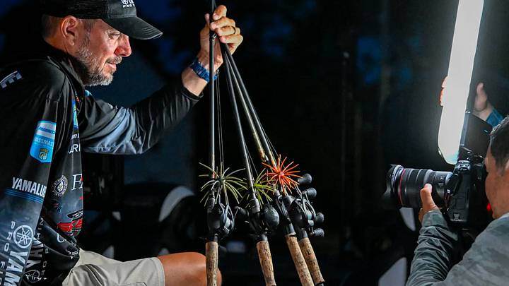 Jason Christie holds up his arsenal on the morning of his latest Bassmaster Elite victory. Every one of them rigged with an urchin-style bait. When the tournament winner's entire rod deck looks like this, the conversation about the Coike stops being about hype. Jason Christie holds up his arsenal on the morning of his latest Bassmaster Elite victory. Every one of them rigged with an urchin-style bait. When the tournament winner's entire rod deck looks like this, the conversation about the Coike stops being about hype.