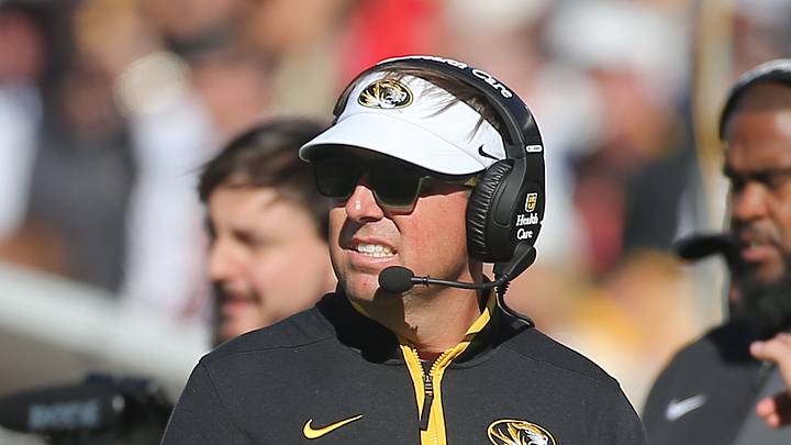 Oct 17, 2026; Oxford, Mississippi, USA; Missouri Tigers head coach Eliah Drinkwitz loosk back during the first half against the Mississippi Rebels at Vaught-Hemingway Stadium. Mandatory Credit: Petre Thomas-Imagn Images Oct 17, 2026; Oxford, Mississippi, USA; Missouri Tigers head coach Eliah Drinkwitz loosk back during the first half against the Mississippi Rebels at Vaught-Hemingway Stadium. Mandatory Credit: Petre Thomas-Imagn Images