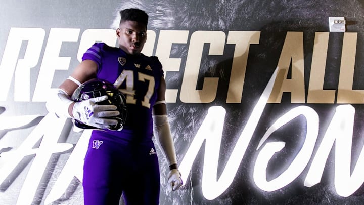 Anthony James poses for a photo on his UW recruiting visit. Anthony James poses for a photo on his UW recruiting visit.