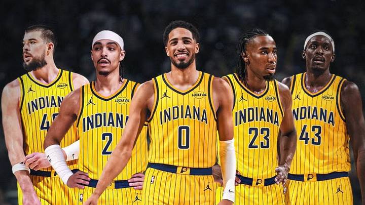 The 2026-27 Indiana Pacers Starting 5 in the new Gold Pinstripe Jerseys The 2026-27 Indiana Pacers Starting 5 in the new Gold Pinstripe Jerseys