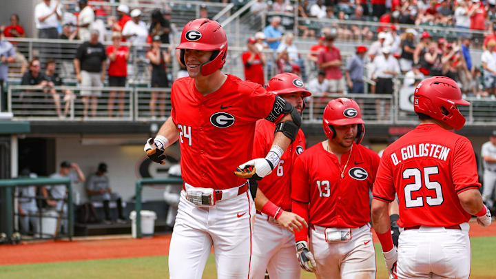 Georgia first baseman and outfielder Charlie Condon (24) during Georgia’s game against Vanderbilt at Foley Field in Athens, Ga., on Sunday, May 05, 2024. (Kari Hodges/UGAAA)