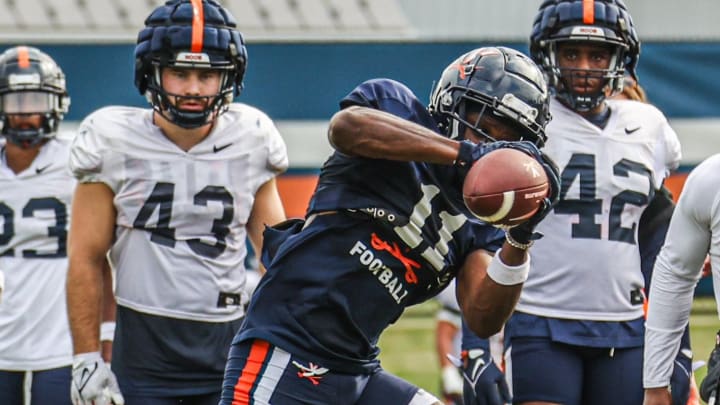 Trell Harris was one of the biggest stock-risers in Virginia football fall camp. Trell Harris was one of the biggest stock-risers in Virginia football fall camp.