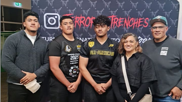 Vakalahi Family at Australian All-American jersey presentation